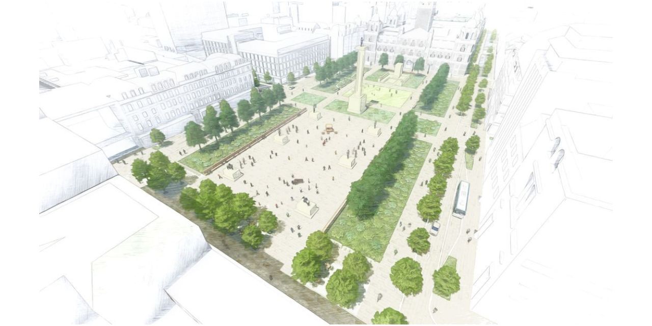 Sketch of redesigned George Square