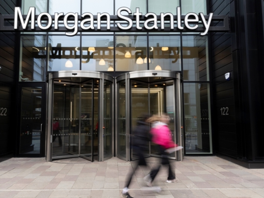 The entrance to Morgan Stanley's Glasgow HQ