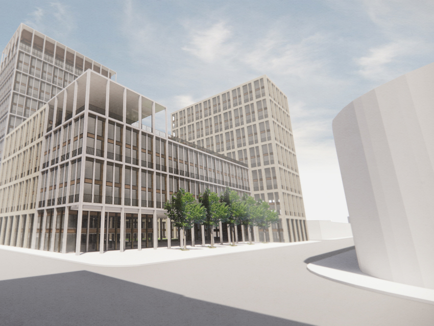 Artists impression of the apartment blocks