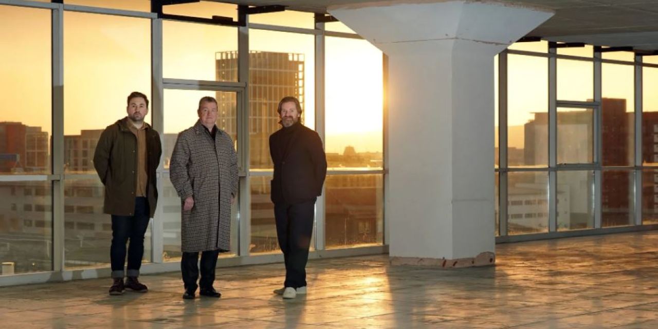 Gregor Aikman from Filament, Cllr Ricky Bell, and Paul Wilson from STAC at thebeyond in SkyPark.

