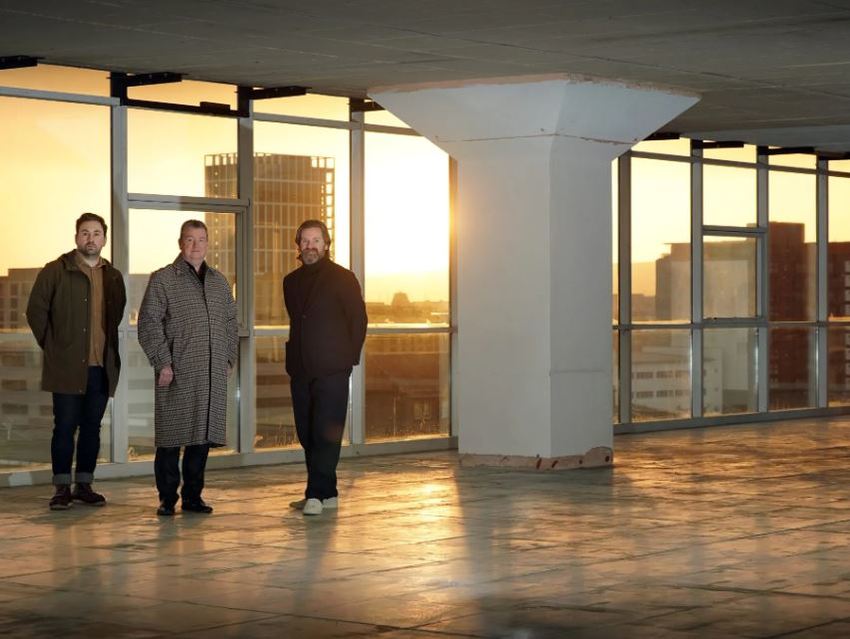 Gregor Aikman from Filament, Cllr Ricky Bell, and Paul Wilson from STAC at thebeyond in SkyPark.


