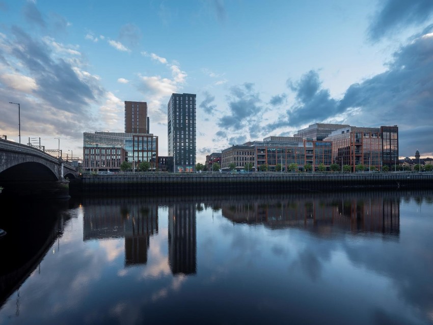View of Buchanan Wharf across the river from the Broomielaw