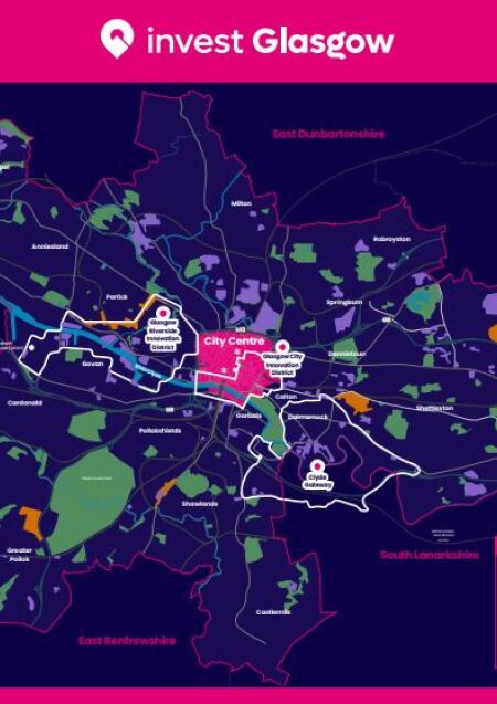 Invest Glasgow Strategic Development Map (cover) Publication 