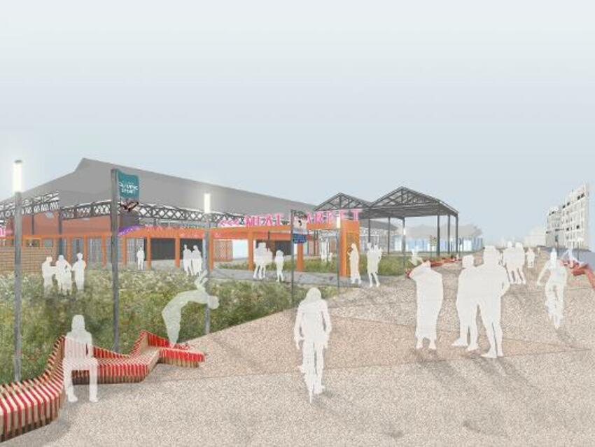 Meat Market visualisation - Bellgrove entrance