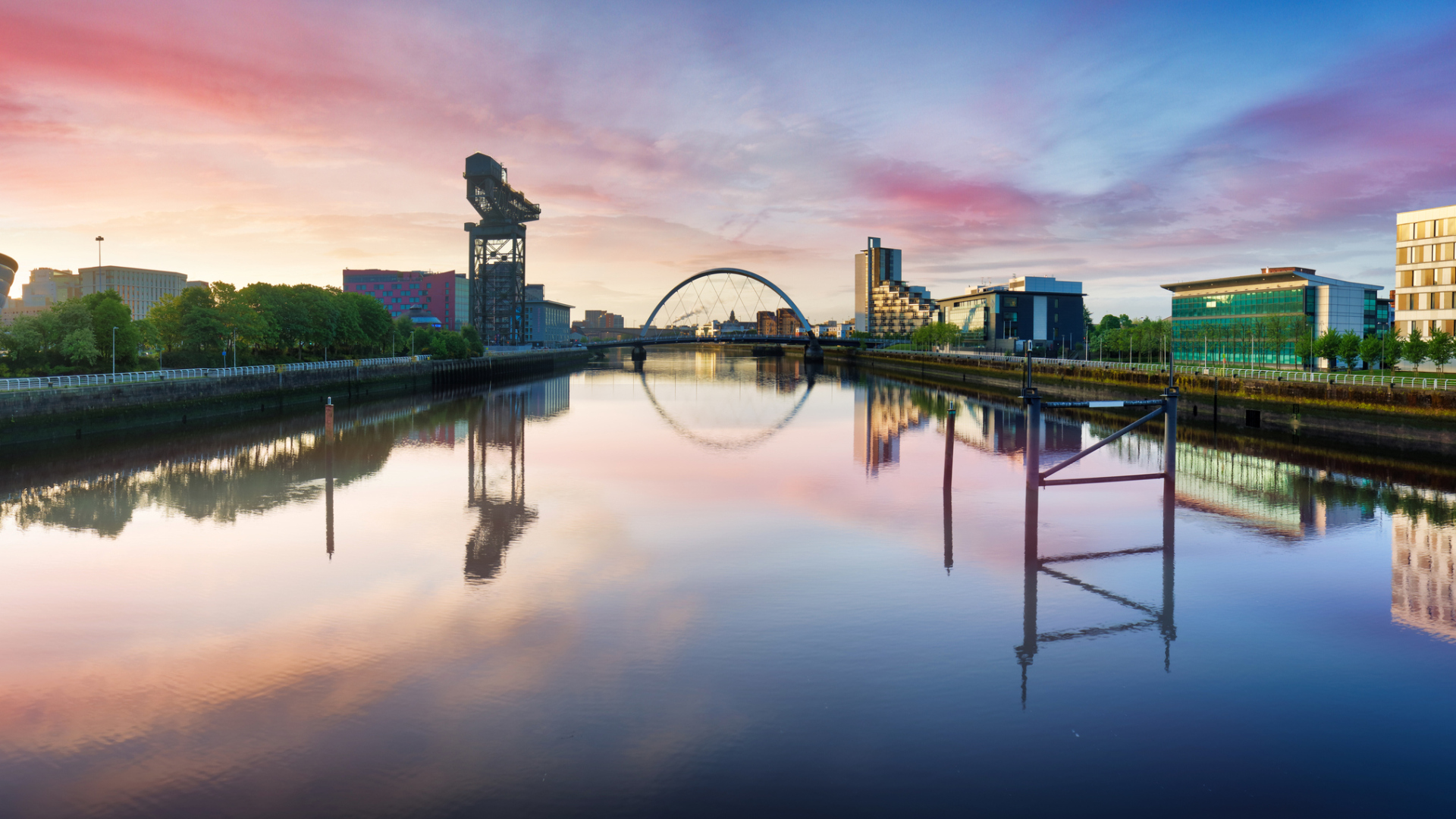 Places Main Picture Top of Page (Panoramic Sunset View River Clyde)